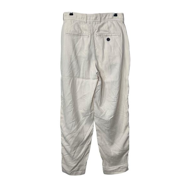 Everlane The Tencel Relaxed Chino Pants Parchment High Rise Women 2 NWT Pockets - Picture 4 of 10